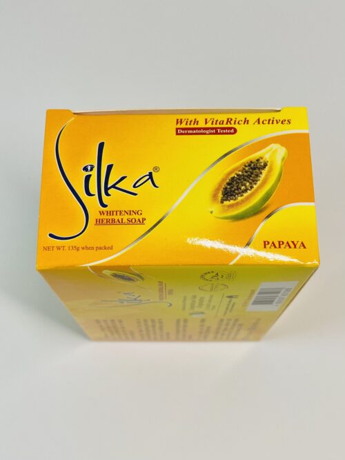 SILKA WHITENING HERBAL WITH PAPAYA SOAP 135g - Image 2