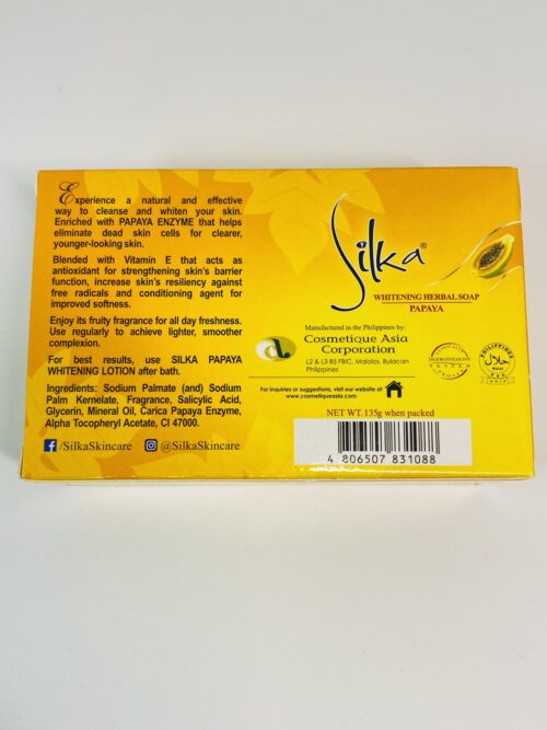 SILKA WHITENING HERBAL WITH PAPAYA SOAP 135g - Image 3