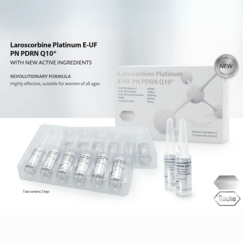 Laroscorbine Platinum E UF PN Vitamin C 200g & Collagen 180g Injection / 12 ampoules