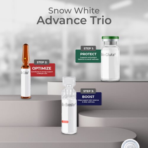 SNOW WHITE ADVANCE GLUTATHIONE 1200MG MADE IN KOREA (5 TRIO SETS)